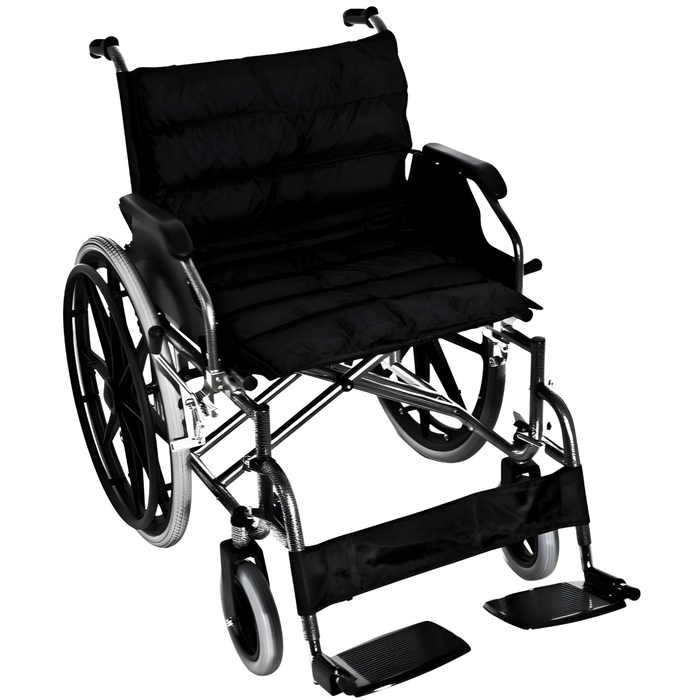 Silla de Ruedas Plegable Acero | Ancho Especial XXL