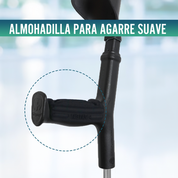 Muletas Regulables con Almohadillas Adhesivas