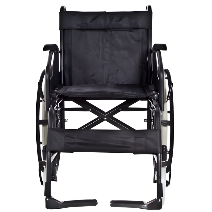 Silla de Ruedas Plegable de Acero Autopropulsable Care+