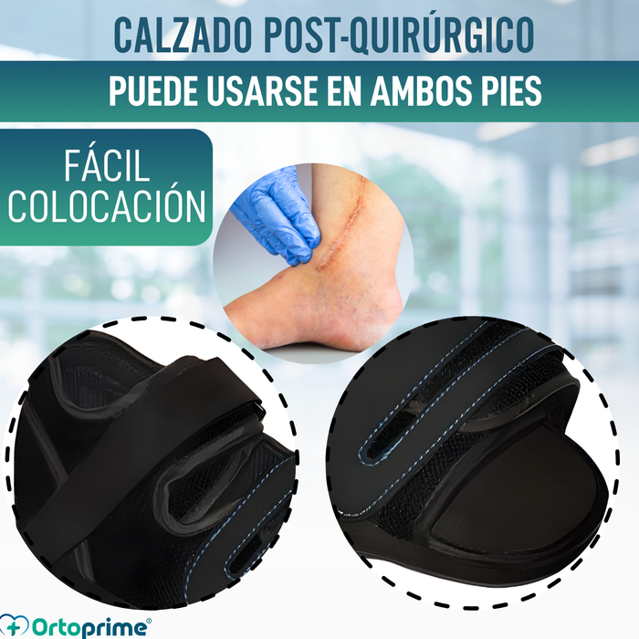 Zapato Recuperación Post-Operatorio Talo Abierto | Cierre Velcro