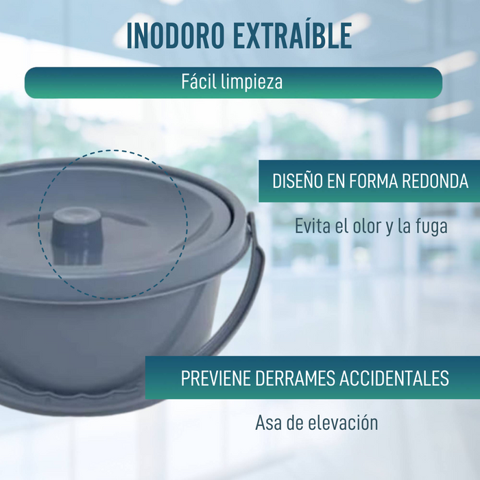 Silla Ducha WC con Pies Abatibles