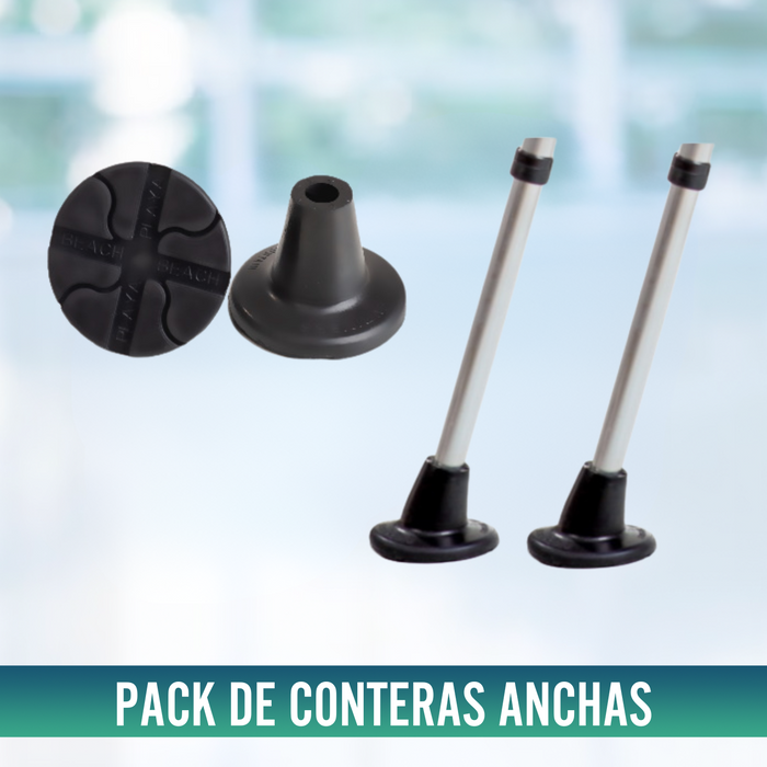 Pack Completo Muletas Ortopédicas + Almohadillas + Conteras Anchas