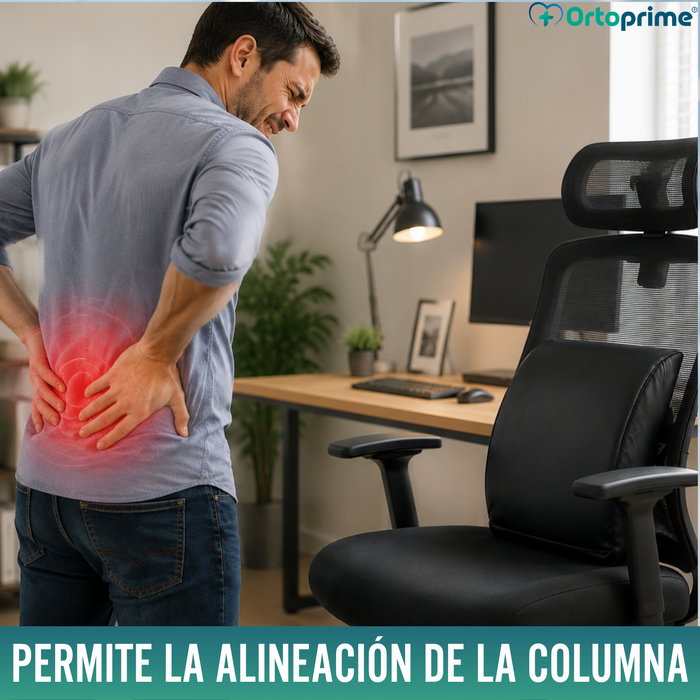Cojín de Espuma Viscoelástica Lumbar | Negro