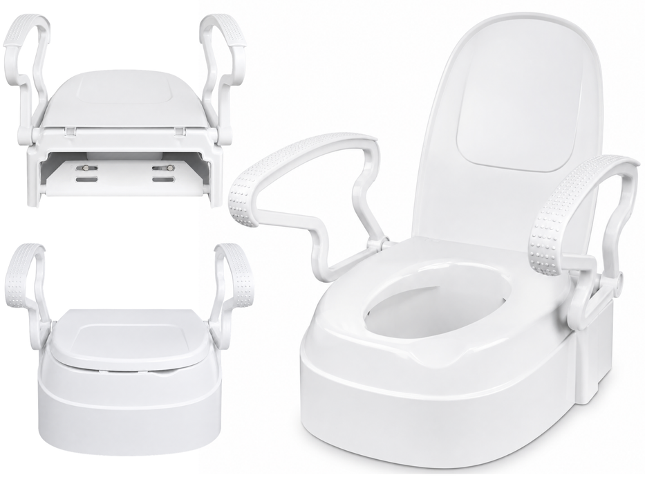Elevador WC Regulable en 3 Altura | Alzador WC con Tapa