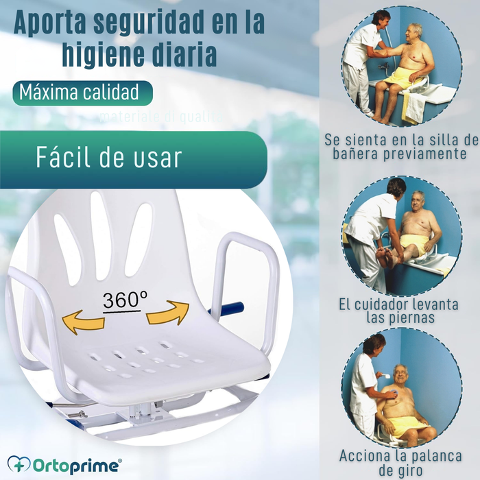 Silla de Bañera Giratoria 360º Confort