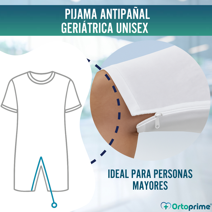 Pijama Antipañal con Cremallera | Manga Corta