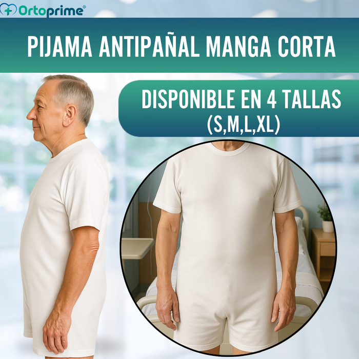 Pijama Antipañal con Cremallera | Manga Corta