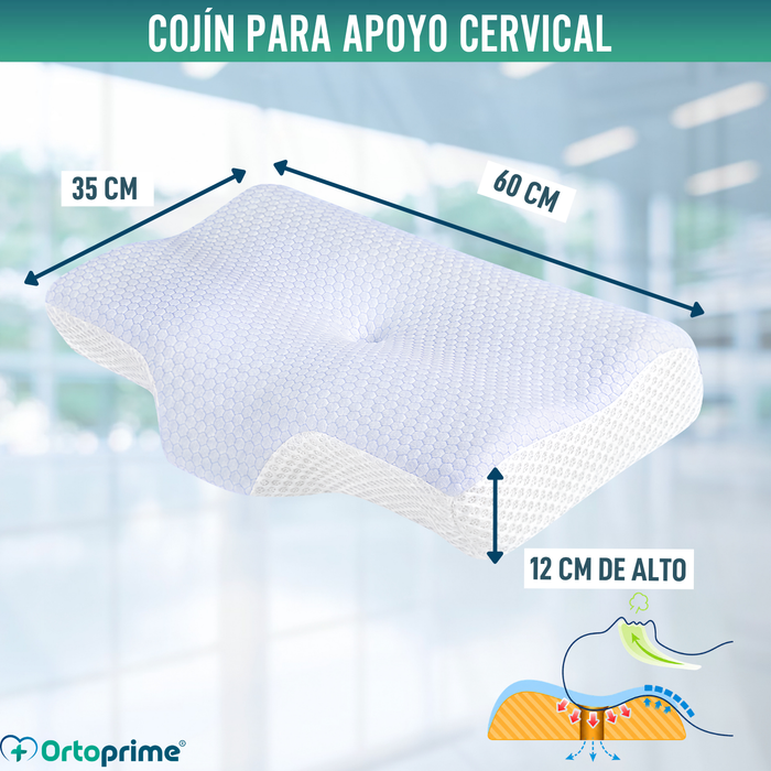 Almohada Cervical Ergonómica Viscoelástica  | Descanso Reparador