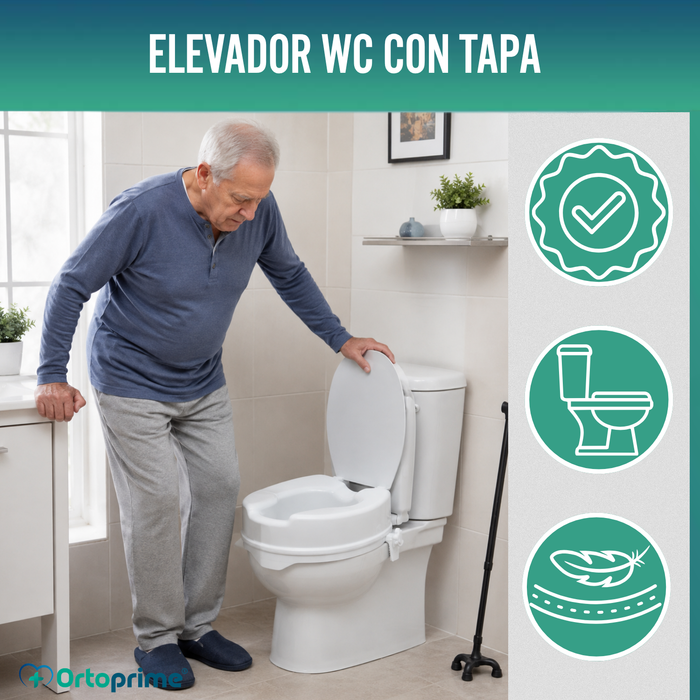 Alzador WC Con Tapa 10 cm | Universal