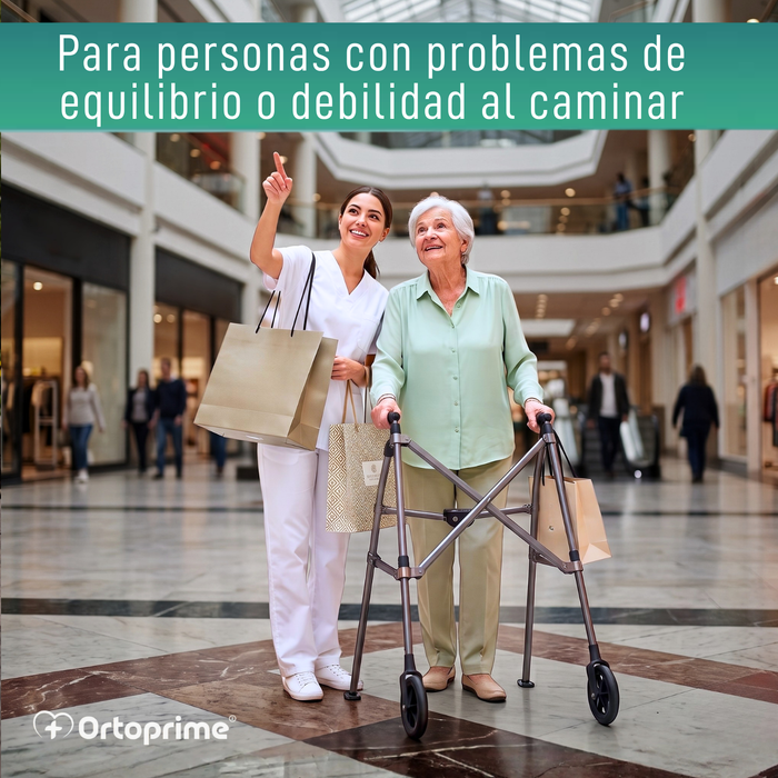 Andador Plegable 2 Ruedas Ultraligero Regulable en Altura