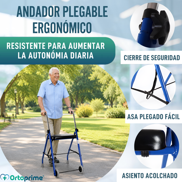 Andador para Ancianos 2 Ruedas | Andadores Adultos Plegables