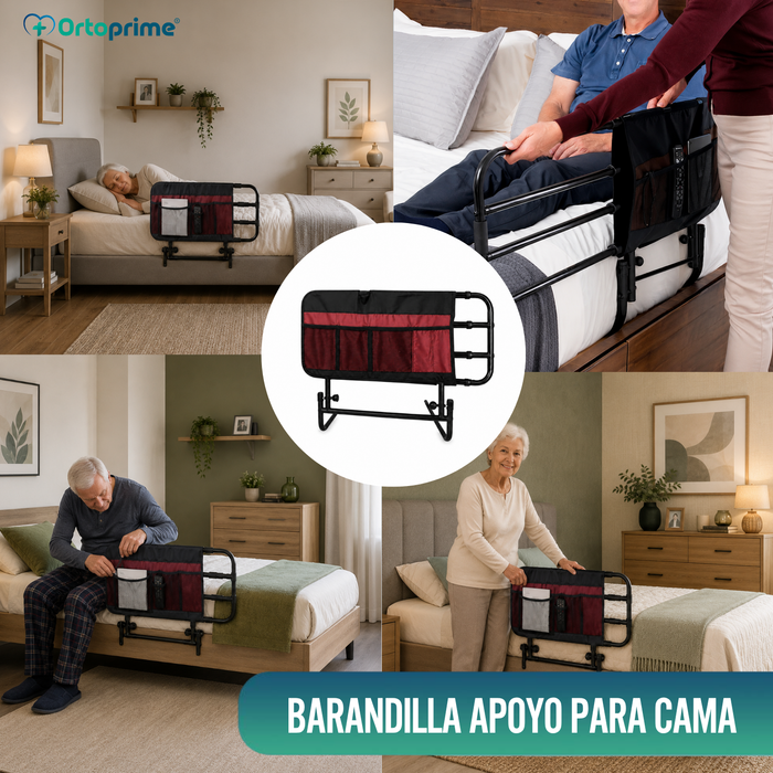 Barandilla para la Cama de Adulto con Bolsillos Extensible