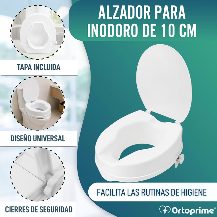 Alzador WC Con Tapa 10 cm | Universal