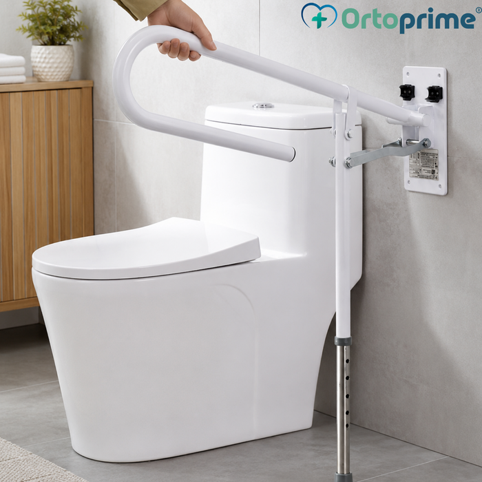 Barra de Baño Abatible con Pata Regulable | Asidero para Baño