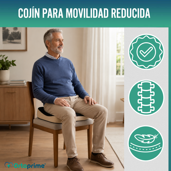 Cojín Antiescaras Viscoelástico Ergonómico con Orificio Coxis