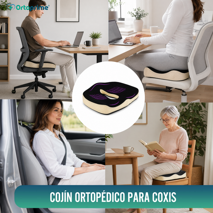 Cojín Antiescaras Viscoelástico Ergonómico con Orificio Coxis