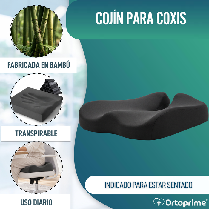 Cojín Ortopédico Antideslizante para Coxis | Ergonomic