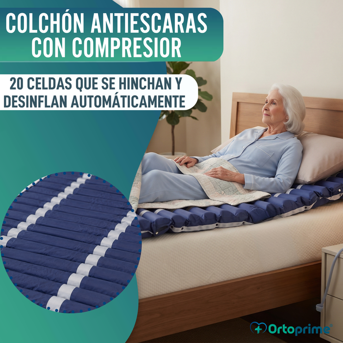 Colchón Antiescaras Celdas Intercambiables Compresor PROTECTIVE