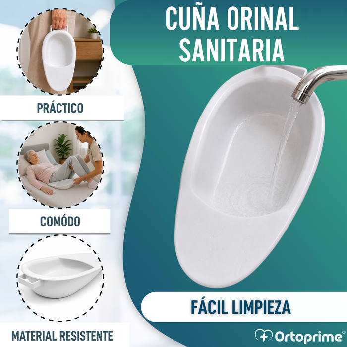 Cuña Orinal para Adultos 2,5 Litros | Orinal para Cama Unisex