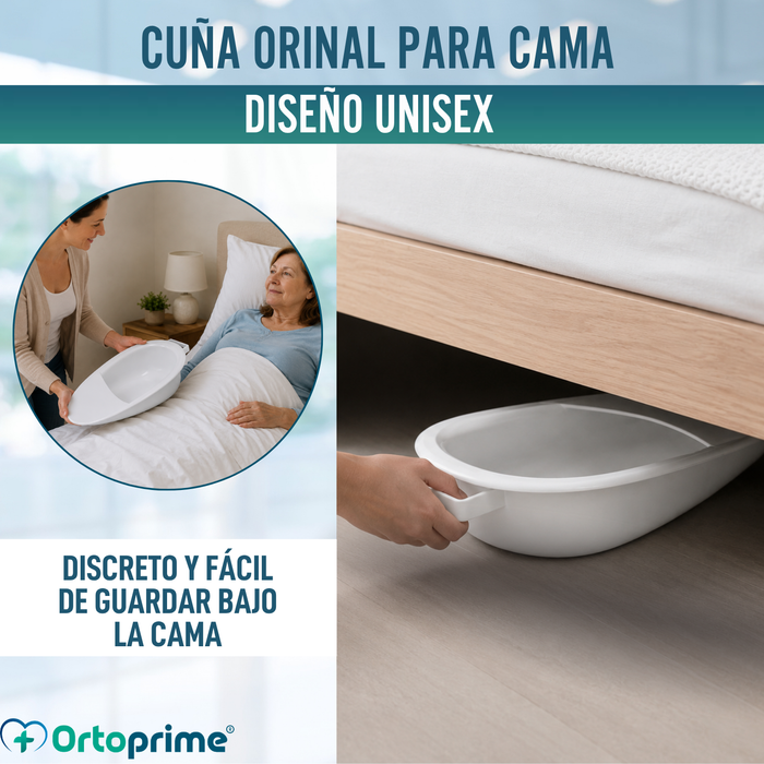 Cuña Orinal para Adultos 2,5 Litros | Orinal para Cama Unisex