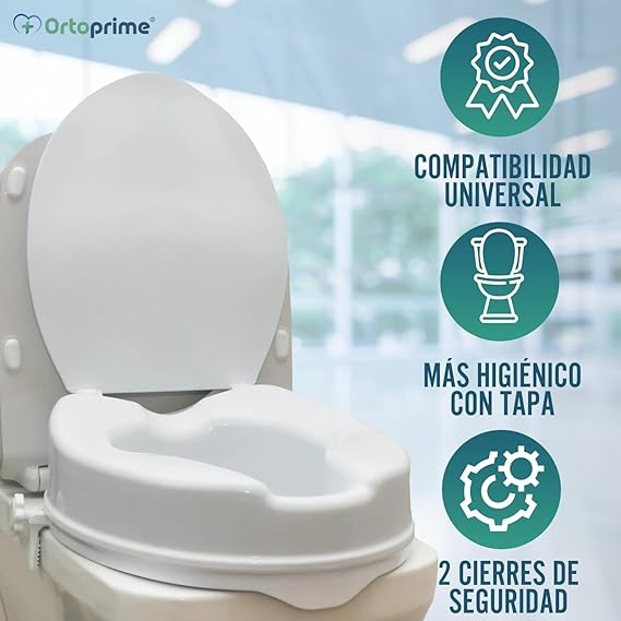 Elevador de WC con y sin Tapa | Resistente 223kg
