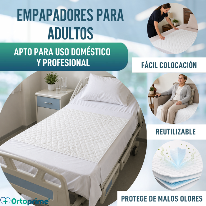 PACK 2 Empapadores Absorbentes Eco Lavables Cama 135cm 3,15 Litros/m2