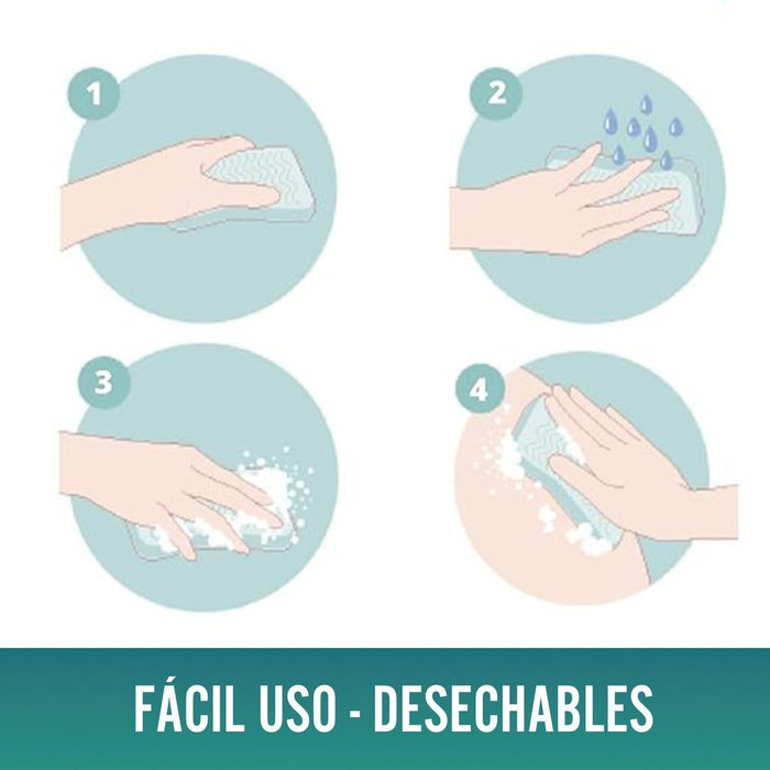 Esponjas Jabonosas Desechables Bebes y Adultos