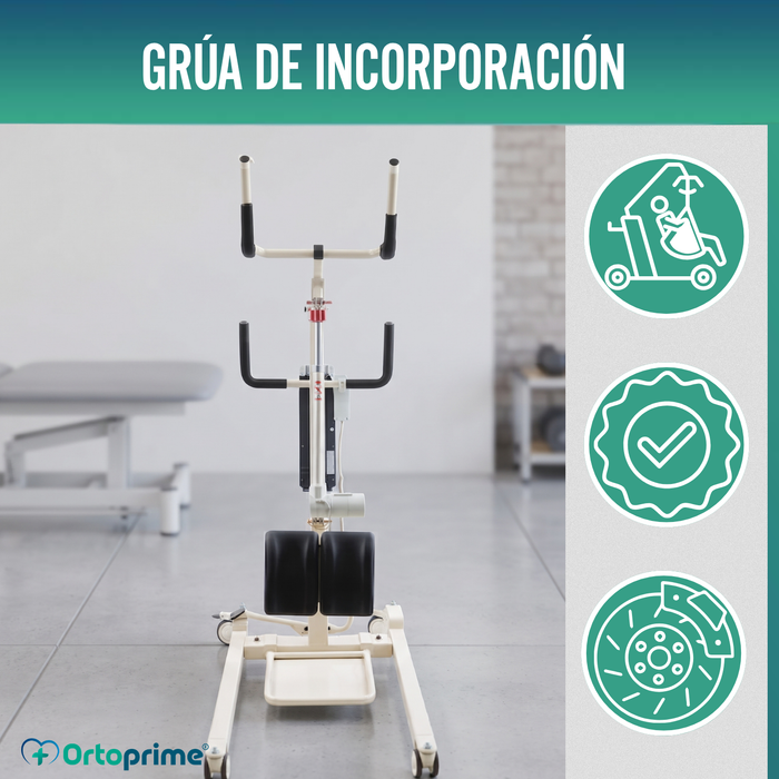 Grúa Eléctrica Bipedestación con Arnés | Movilidad Reducida