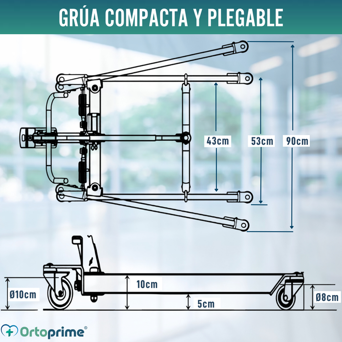 Grúa Ortopédica | Arnés con Soporte de Cabeza Incluido
