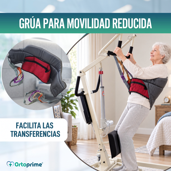 Grúa Eléctrica Bipedestación con Arnés | Movilidad Reducida