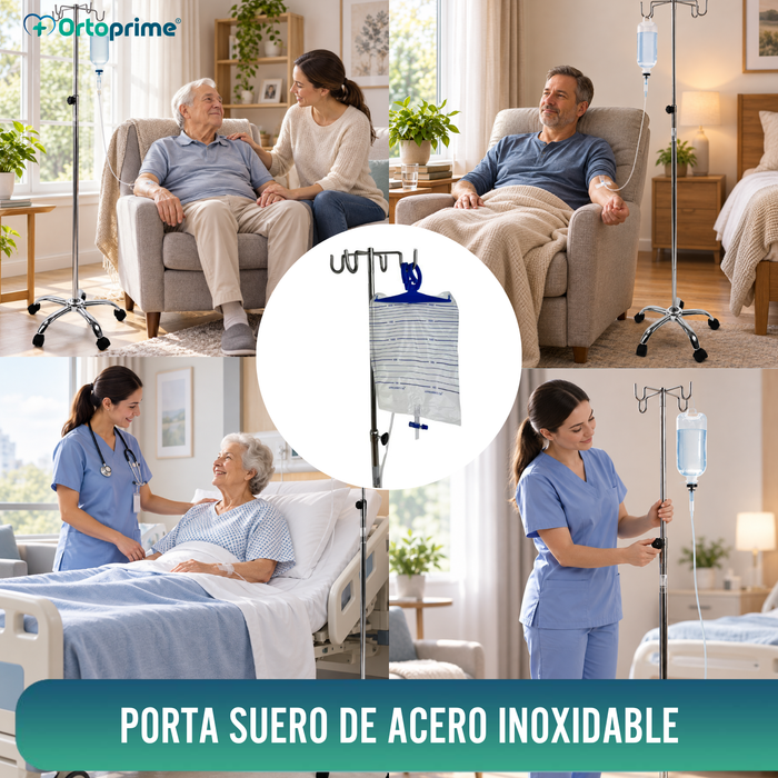 Porta Suero Hospitalario Portátil Profesional y Domiciliario