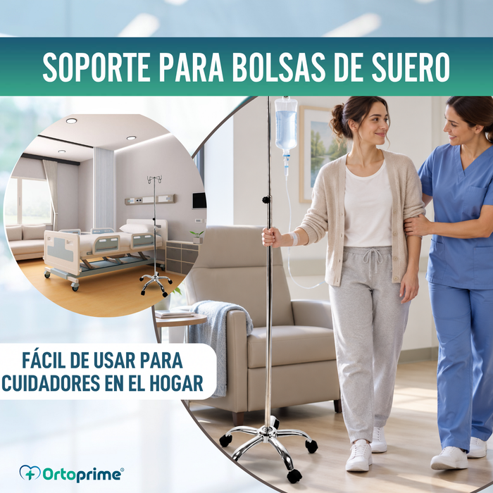 Porta Suero Hospitalario Portátil Profesional y Domiciliario