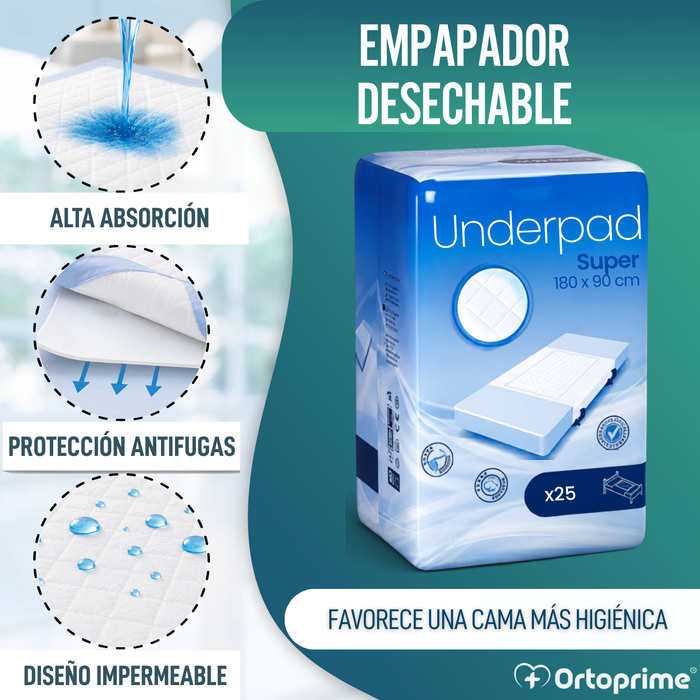 Empapador Desechable Súper Absorbente con Velo | 90x180 cm