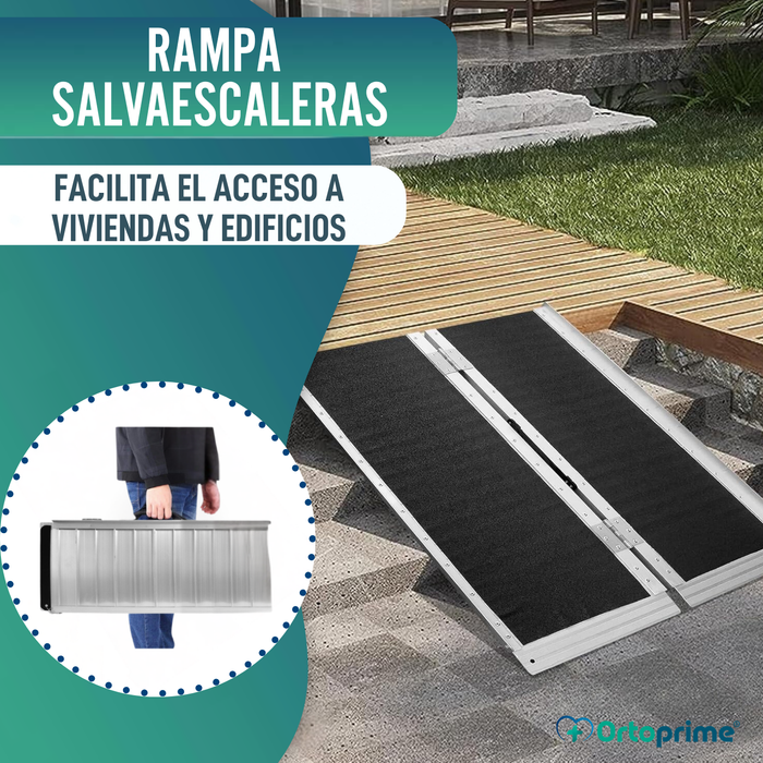 Rampa para Silla de Ruedas Plegable Salvaescaleras Portátil