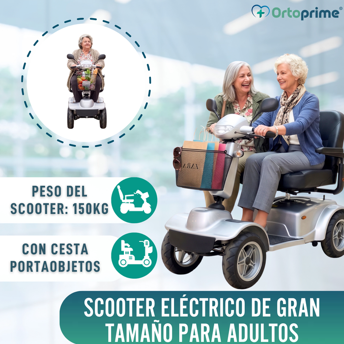 Scooter Eléctrico Minusválido Dúo Cuatro Ruedas Todo Terreno