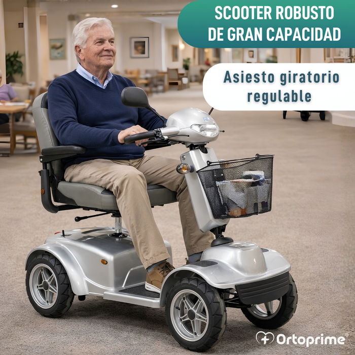 Scooter Eléctrico Minusválido Dúo Cuatro Ruedas Todo Terreno
