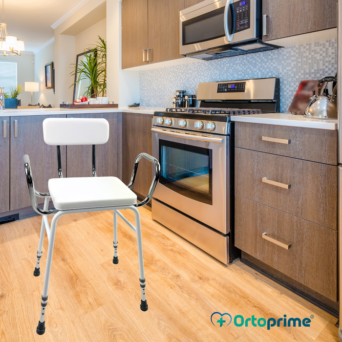 Taburete Alto de Cocina y Hogar | Silla de Apoyo Regulable