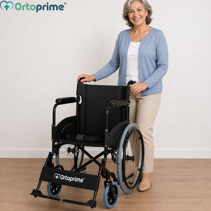 Silla de Ruedas Plegable Ligera para Mayores Autopropulsable