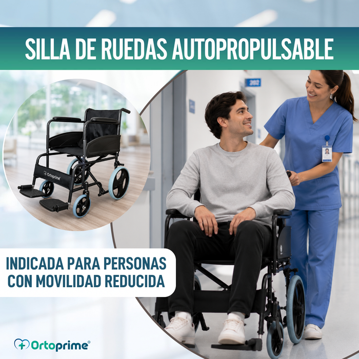 Silla de Ruedas Plegable Ligera Ortopédica