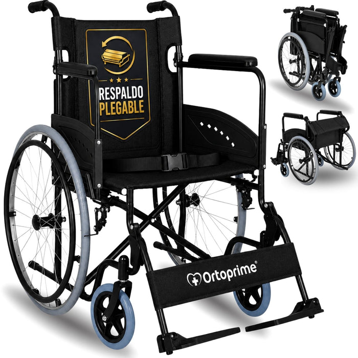 Silla de Ruedas Plegable Ligera para Mayores Autopropulsable