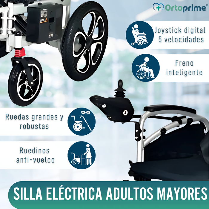 Silla Eléctrica de Ruedas Grandes | con Batería de Litio