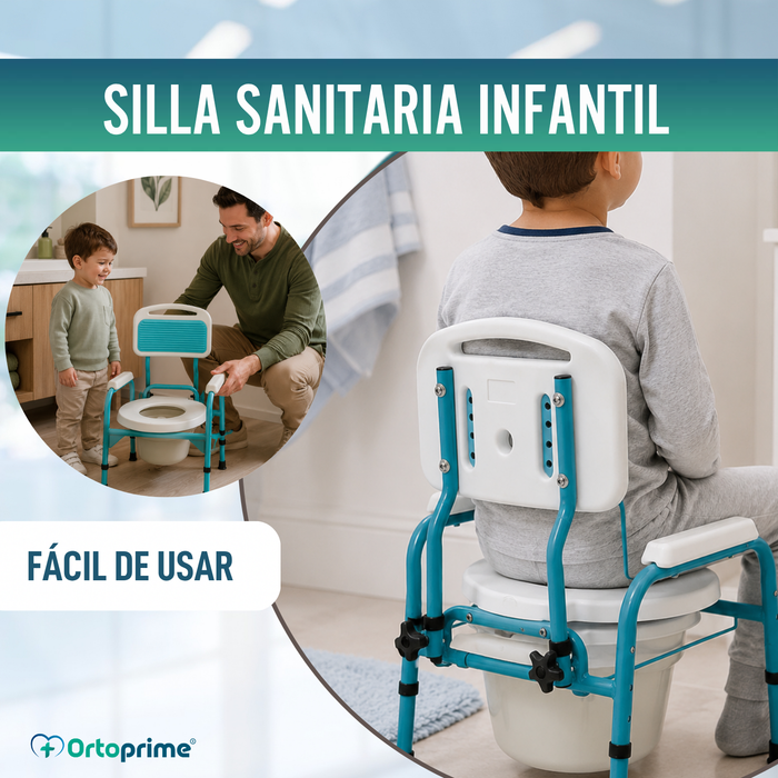 Silla WC Infantil con Reductor | Regulable en Altura