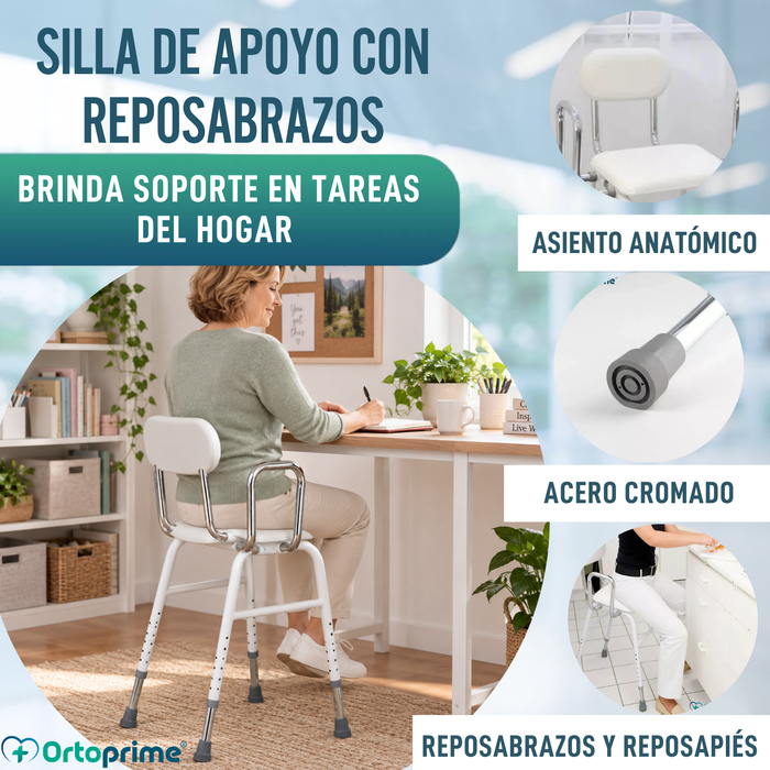 Silla de Apoyo con Reposabrazos | Altura Regulable