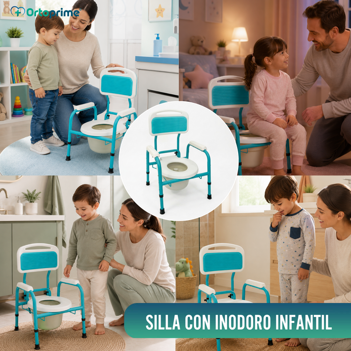 Silla WC Infantil con Reductor | Regulable en Altura