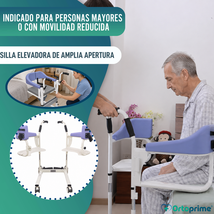 Silla de Transferencia 3 en 1 | Silla WC Regulable en Altura