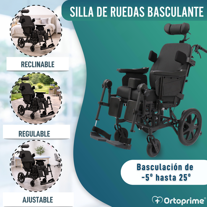 Silla de Ruedas de Posicionamiento Basculante | Anti Úlceras