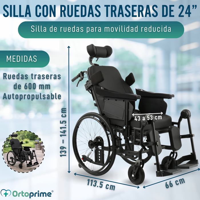 Silla de Ruedas de Posicionamiento Basculante | Anti Úlceras