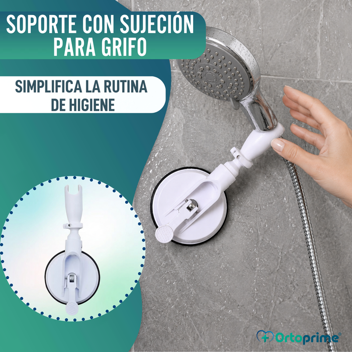 Soporte de Ducha con Ventosa y Palanca | Portaducha Universal