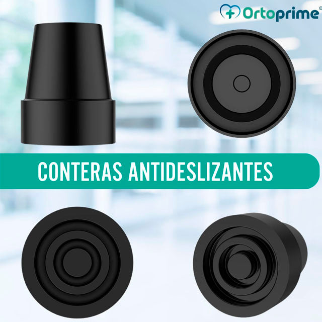 Taco de Muleta Bastón Contera Antideslizante | 2 Unidades