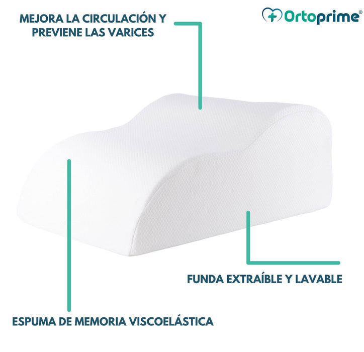 Cojín Reposapiernas Viscoelástico | Almohada Vascular Efecto Memoria
